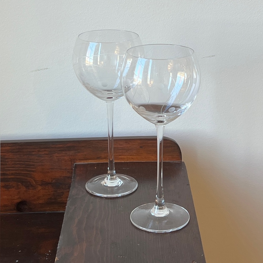 Lenox Kate Spade Larabee Polka Dot Wine Glasses